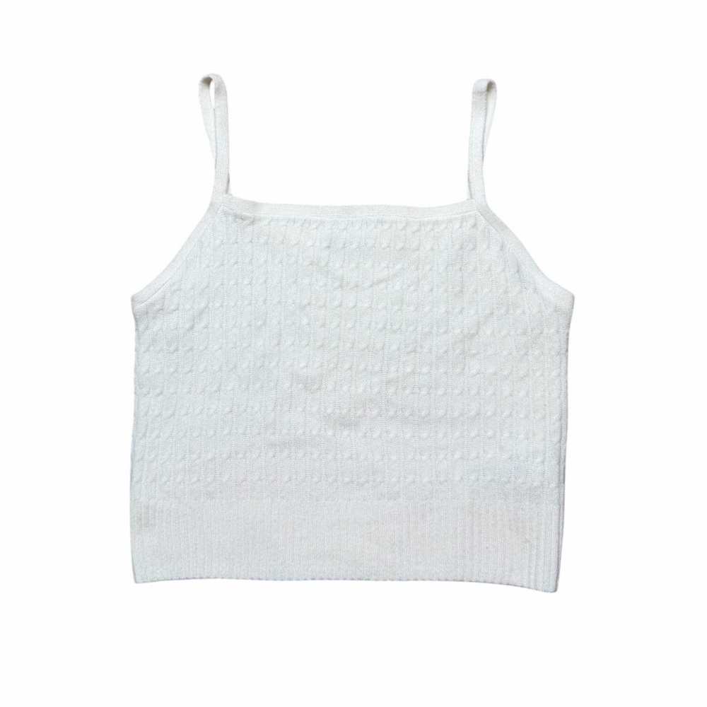 NWOT Abercrombie & Fitch Knit Tank Top Cream Size Large
